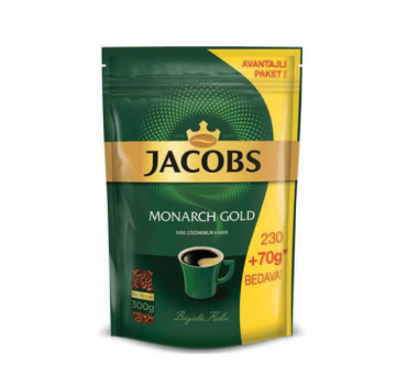 „იაკობს მონარქი“ ყავა ხსნადი 230 გ+70 გ
