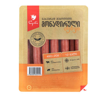 „ნიკორა“ მოხ/შებ. ძეხვი „მონადირული“ 490 გ 
