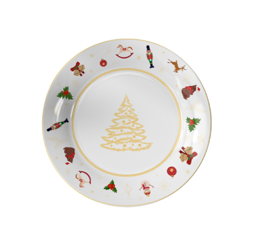 თეფში საახალწლო საშობაო საჩუქარი 26სმ
