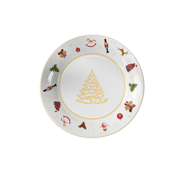 თეფში საახალწლო საშობაო საჩუქარი 19სმ
